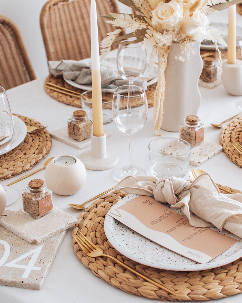 mariage - art de la table