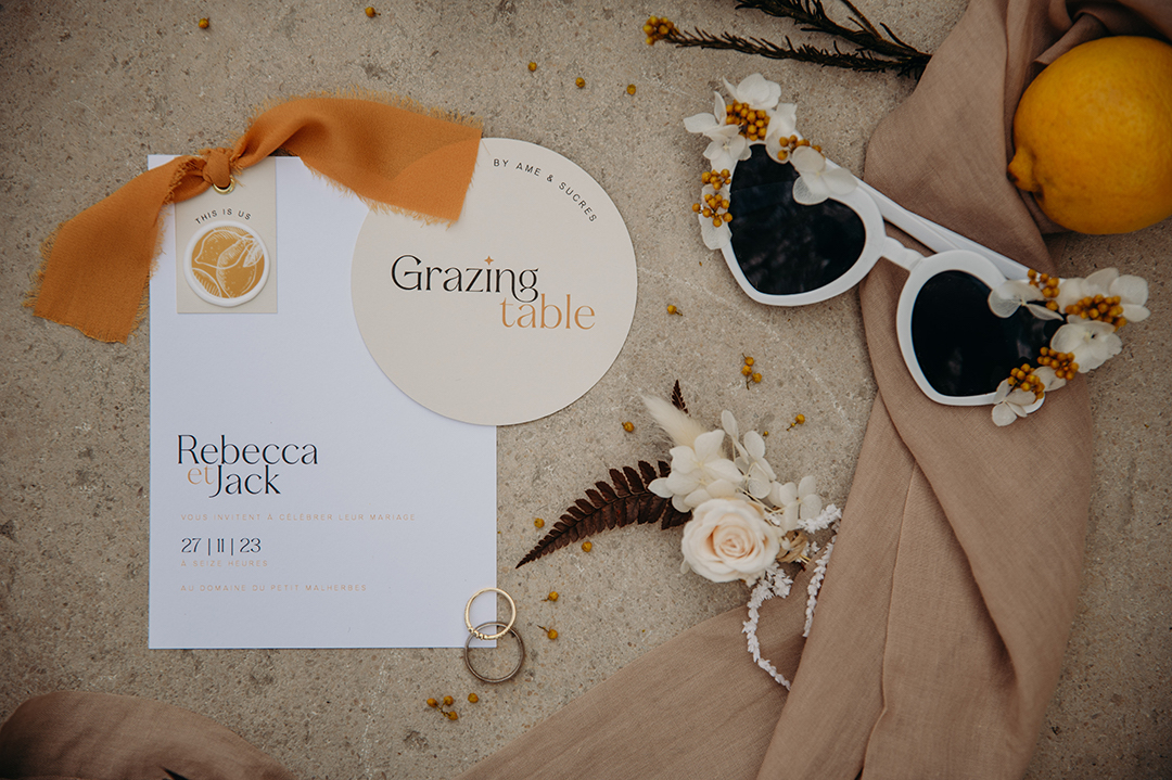 papeterie mariage flatlay
