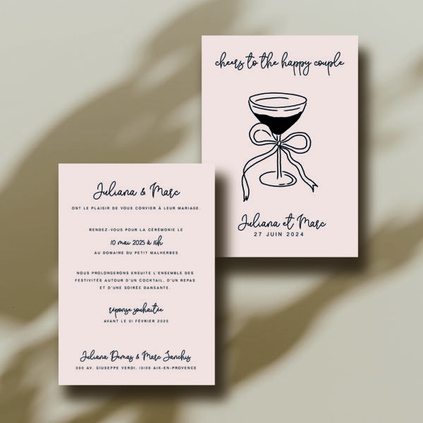 Faire part Bowtiful mariage