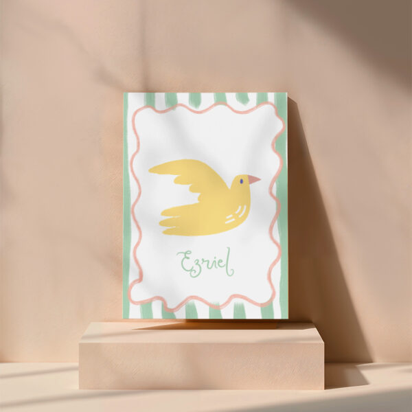 faire part Ezriel oiseau jaune