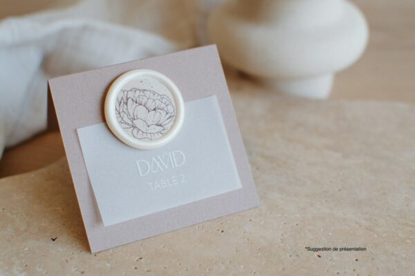 Cachets de cire adhésifs - motif pivoine rose – Image 4